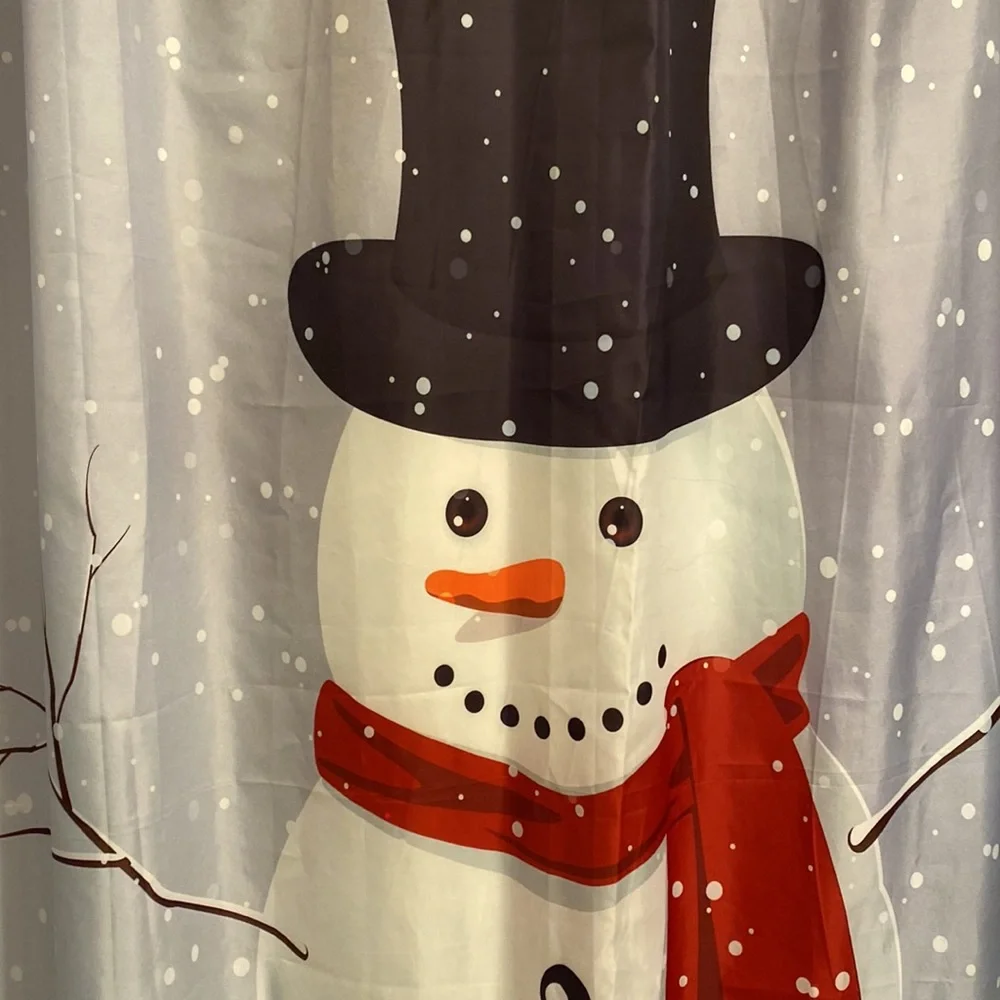 Winter holiday shower curtain